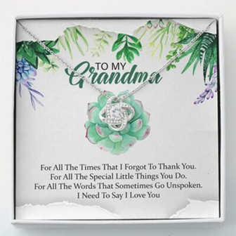 Grandmother Necklace, Necklace For Grandma , To My Grandma Love Knot Necklace With Gift Box - Thegiftio UK