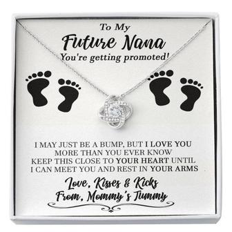 Grandmother Necklace, New Nana Gift, Grandma To Be, Gift For Grandmother To Be, Pregnancy Reveal Gift For Future Nana, Promoted To Nana - Thegiftio UK