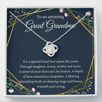 Grandmother Necklace, To An Amazing Great Grandma Necklace, Gift For Grandma To Be, Pregnancy Reveal Gift - Thegiftio UK