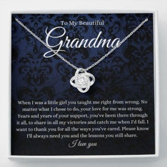 Grandmother Necklace, To My Beautiful Grandma Necklace, Gift For Grandma Grandmother, Thank You - Thegiftio UK