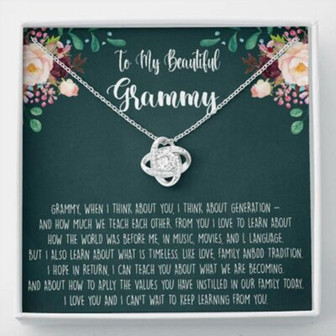 Grandmother Necklace, To My Grammy Necklace, Grandmother Necklace, Gift For Grandma To Be, New Grandma - Thegiftio
