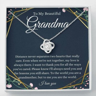 Grandmother Necklace, To My Grandma Necklace , Grandmother Gift From Granddaughter/Grandson - Thegiftio UK