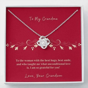 Grandmother Necklace, To My Grandmother Necklace , Grandmother Gift From Grandson - Thegiftio UK