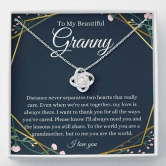Grandmother Necklace, To My Granny Necklace, Gift For Grandmother From Granddaughter Grandson - Thegiftio UK