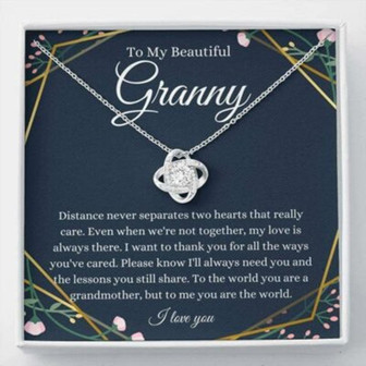 Grandmother Necklace, To My Granny Necklace , Grandmother Gift From Granddaughter/Grandson - Thegiftio UK