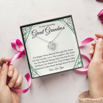 Grandmother Necklace, To Our Amazing Great Grandma Necklace, Gift For Grandmother From Grandchildren - Thegiftio UK