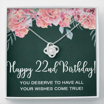 Happy 22Nd Birthday Gifts For Women Girls, 22 Years Old Necklace For Her - Thegiftio UK