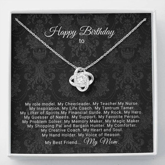 Happy Birthday Mom Love Knot Necklace Gift - Thegiftio UK