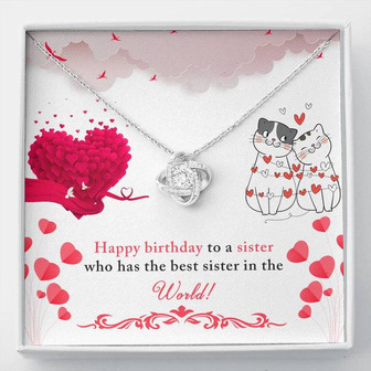 Happy Birthday Sister - Love Knot Necklace - Thegiftio UK