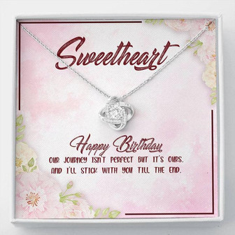 Happy Birthday Sweetheart- Love Knot Necklace - Thegiftio UK