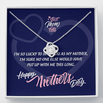 Happy Mother's Day Gift - Best Mom Ever - The Love Knot Necklace - Thegiftio