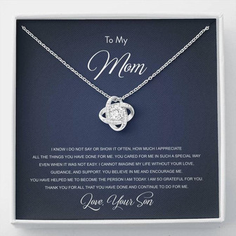Happy Mother's Day Love Knot Necklace From Your Son - Thegiftio UK