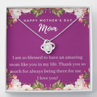 Happy Mother's Day Mom - Love Knot Necklace - Thegiftio UK