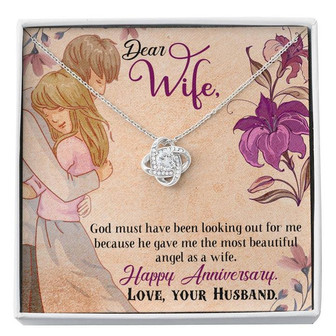 Heart, To My Wife Necklace Anniversary Gift For Wife - Love Knot Necklace - Thegiftio UK