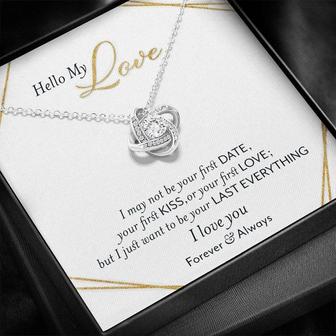 Hello My Love – I Want To Be Your Last Everything – Love Knot Necklace - Thegiftio UK