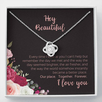 Hey Beautiful - Love Knot Necklace - Thegiftio UK