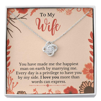 Husband To Wife - Love Knot Necklace For Gift - Thegiftio UK