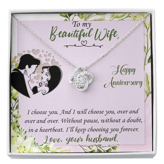 I Choose You Anniversary - Love Knot Necklace - Thegiftio UK
