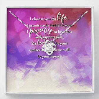 I Choose You For Life - Love Knot Necklace - Thegiftio UK