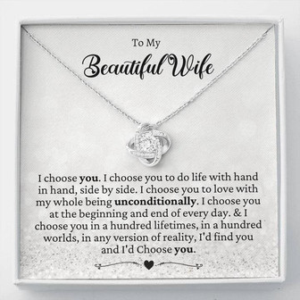 "I Choose You" Love Knot Necklace Purity Edition - Thegiftio UK