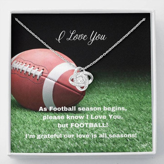 I Love You, But Football, Love Knot Necklace - Thegiftio UK