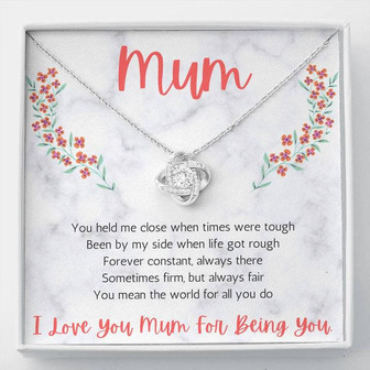I Love You Mum - Love Knot Necklace - Thegiftio UK