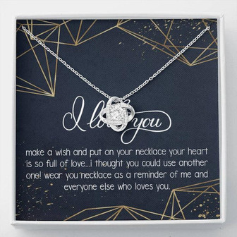 I Love You Necklace, To My Girlfriend Necklace, Necklace For Future Wife, Love Knot Necklace For Friend, Best Friend Necklace, Bff Necklace - Thegiftio UK