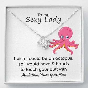 I Wish I Could Be An Octopus Love Knot Necklace Gift For Her - Thegiftio UK