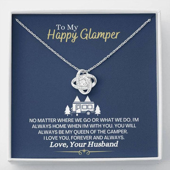 I'm Always Home When I'm With You - Love Knot Necklace For Wife - Thegiftio