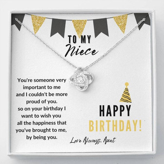 Important Gift For Niece - Love Knot Necklace - Thegiftio UK