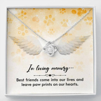 In Loving Memory - Best Friends Come Into - Love Knot Necklace - Thegiftio