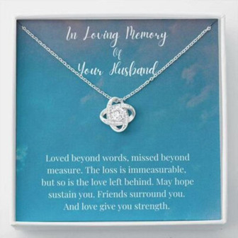 In Loving Memory Of Your Husband Necklace, Memorial Gifts For Loss Of A Husband Gift - Thegiftio UK