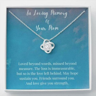 In Loving Memory Of Your Mom Necklace, Memorial Gifts For Loss Of A Mother Gift - Thegiftio UK