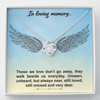 In Loving Memory..Those We Love Don’T Go Away - Love Knot Necklace - Thegiftio UK