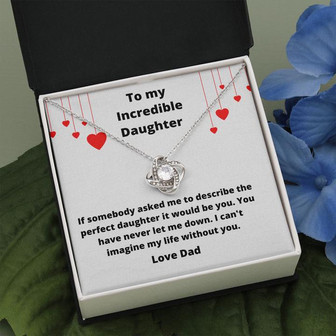 Incredible Daughter Love Knot Necklace Bw1 - Thegiftio UK
