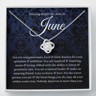 June Zodiac Necklace Gift, Born In June Gift, June Horoscope Necklace - Thegiftio UK