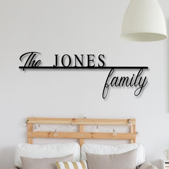 Last Name Metal Signs Personalized Metal Sign Custom Last Name Sign Family Name Sign Metal Wall Art Split Monogram Personalized Wedding Gift - Thegiftio