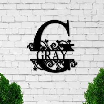 Last Name Sign, Metal Monogram Sign, Name Sign, Metal Wall Decor, Personalized Metal Sign, Family Name Sign, Metal Initial Sign, Wedding Gif - Thegiftio UK