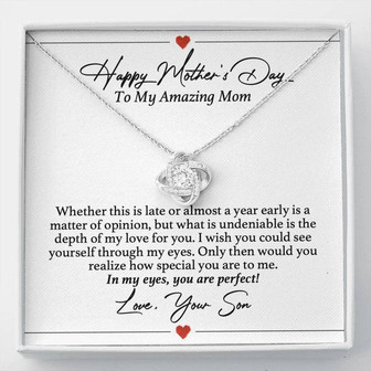 Late Mother's Day Love Knot Necklace - Thegiftio UK