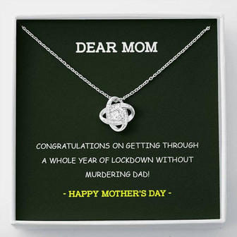 Love Knot Necklace With Funny Message Card - Thegiftio