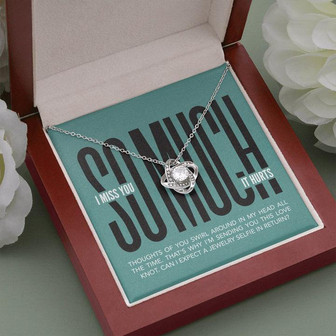 Long Distance Love Gift - Love Knot Necklace - Thegiftio UK