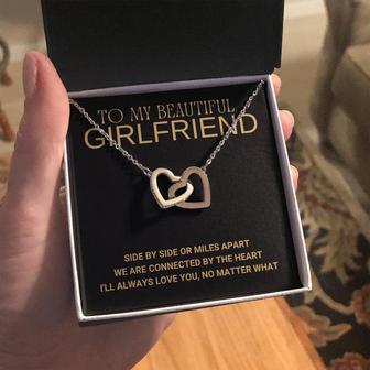 Long Distance Relationship Gift For Girlfriend, Love Knot Necklace, Missing You Gift - Thegiftio UK