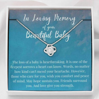 Loss Of Baby Necklace Gift, Infant Loss Gifts, Miscarriage Necklace, Pregnancy Loss Sorry - Thegiftio UK