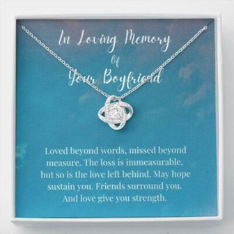 Loss Of Boyfriend Necklace Gift, Grief Gift, Boyfriend Remembrance Gift, Sympathy Gift - Thegiftio UK