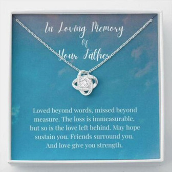 Loss Of Father Necklace Gift, Grief Gift, Sympathy Gift, Father Remembrance Gift - Thegiftio UK