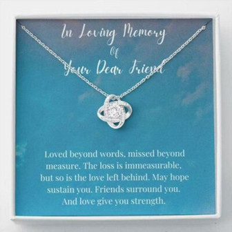 Loss Of Friend Necklace Grief Gift, Friend Remembrance Gift, Sympathy Gift, Memorial Gift - Thegiftio UK