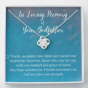 Loss Of Godfather Necklace Gift, Grief Gift, Sympathy Gift, Remembrance Gift, Memorial Gift - Thegiftio UK