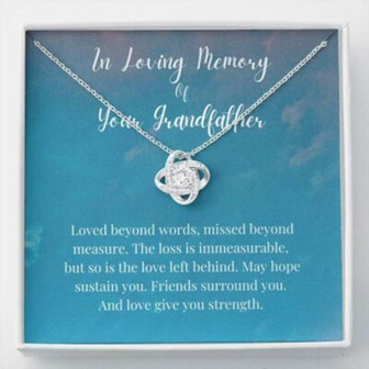 Loss Of Grandfather Necklace Gift, Grandfather Memorial Gift Condolence Gift, Grief Gift - Thegiftio UK