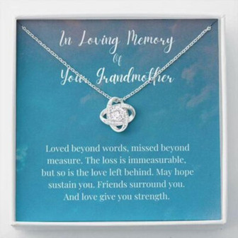 Loss Of Grandmother Necklace Gift, Memorial Gift Condolence Gift, Grief Gift, Remembrance Gift - Thegiftio UK