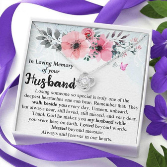 Loss Of Husband Necklace, Widow Gift Loss Of Husband, Sympathy Gift, Loss Of Husband, Memorial Gift, Bereavement Necklace - Thegiftio UK